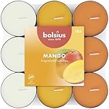 Bolsius - 18 Duft theelichter - Mango - Brenndauer von 3,5 Stunden - Durchmesser...