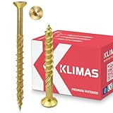 KLIMAS Holzschrauben Torx - Spanplattenschrauben Gelb - Senkkopfschrauben -...