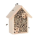 Relaxdays Insektenhotel, Nisthilfe für Bienen & Wespen, HBT 20 x 17 x 8,5 cm,...