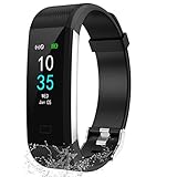 LEBEXY Fitness Armband Schrittzähler, Fitness Tracker mit Kalorienzähler, IP68...