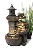 Arnusa Springbrunnen BK851 Wasserfall mit Beleuchtung Gartenbrunnen...