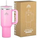 Mont-Clair Tumbler 40oz - Trinkflasche mit Strohhalm 1.2L - Auslaufsicher...