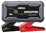 AIMAPOW Starthilfe Powerbank 4000A Auto Starthilfe mit LED-Taschenlampe, großen...