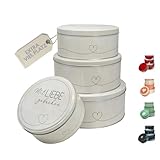 INSPINOVIA Keksdosen 4er Set | Ideal für Weihnachtsplätzchen & andere...