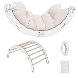 MAMOI® Kletterbogen mit Kissen, Kissen für Kinder, Kletterdreieck aus Holz,...
