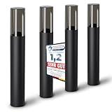 SSC-LUXon 4 Stück VARDA Standleuchte Außen schwarz E27 Fassung -...