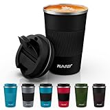 Tlater Coffee to go Becher 380 ml mit auslaufsicherem Deckel doppelwandig aus...