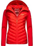 Navahoo Damen leichte Übergangsjacke Steppjacke mit Kapuze Nimm Mich Mit Red...