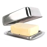 MiCasa SuCasa Edelstahl Butterdose mit Deckel – Spülmaschinenfest für 250g...