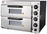 Beeketal 'BPO33-2' Profi Doppel Kammer Pizzaofen mit 2x 400x400 mm...