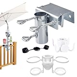 YeahBoom Sonnenschirmhalter aus Metall,Tischklammer für Gartenschirme mit...