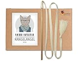 Die RANGELANGEL: Unsere nachhaltige Katzenangel mit Buchenholz-Stab und beigem...