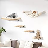 Katzen kletterwand Set mit Katzenbaum Hängematte,Katzen...