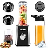 KITCANIS 3-in-1 Mixer Smoothie Maker, 800W Mini Standmixer Blender elektrisch, 3...