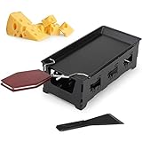 Raclette 2 Personen, hicoosee Antihaft-Käse Raclette Rotaster Ofen mit...