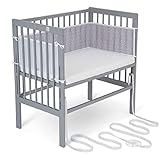 FabiMax Baby Beistellbett für Boxspringbetten, stufenlos höhenverstellbar,...