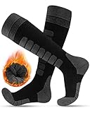FORVEVO Skisocken Herren 39-42,Merino Wollesocken 2 Paar, Atmungsaktive Warme...