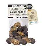 Bio Kakaobohnen Variation Edelmond: geröstet + zartbitter umhüllt + kandiert....