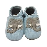 SAYOYO Baby Krabbelschuhe Leder Weiche Lauflernschuhe Babyschuhe für Jungen &...