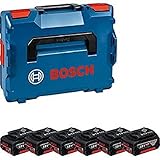 Bosch Professional 18V System Akku Set: 6X GBA 18V 4.0Ah (inkl. L-BOXX-Einlage...