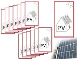 Lhbwhiz 13 Stück Aufkleber PV-Anlage,Hinweis 'Photovoltaik-Anlage/Battery'...