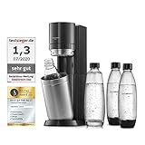 SodaStream Wassersprudler DUO Umsteiger ohne CO2-Zylinder, 1x 1L Glasflasche und...