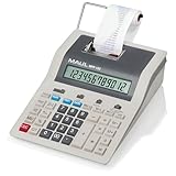 MAUL Tischrechner mit Papierrolle | druckender, kaufmännischer Taschenrechner...