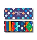 Happy Socks Gemischt farbenfrohe Geschenkbox an Baumwollsocken für Männer und...