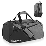 Tolaccea 47L Sporttasche Groß Sporttasche Rucksack mit Schuhfach Nassfach...