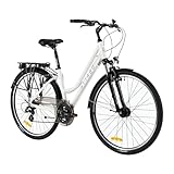 ATTABO Trekking Fahrrad Damen mit 19' Rahmen Ergonomischer Lenker V-Brake...