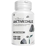 Nutracle Aktive Kohle 500 mg 100 Tabletten - Blähungen und Blähbauch -...