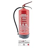 Gloria PD 6 GA Pulverlöscher - 6kg Dauerdrucklöscher - Brandklassen A, B, C -...