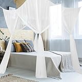 Tikplus Moskitonetz Doppelbett， 210x240x190cm Himmelbett Moskitonetze mit 4...