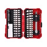 Amazon Basics PräzisionsHobbymesserSet, aus Holz, 29teilig, Rot