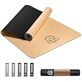 HAPBEAR Yogamatte XXL Kork- Extra Groß Yoga Matte Rutschfestes 183 x 92 cm- 6...
