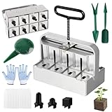Manueller Bodenblocker,8Gitter Handgehaltener Bodenblockierer,Soil Block...