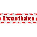 INDIGOS UG - Magnetschild Abstand halten mit Rahmen 30 x 8 cm - Magnetfolie für...