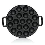 BBQ-Toro Gusseisen Poffertjes Pfanne | Förtchenpfanne für 19 Förtchen | Ø 24...