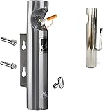 NYKCPJMW Wandaschenbecher Für Draußen, Wand-Aschenbecher Edelstahl Outdoor...