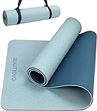 Yogamatte Rutschfest mit Tragegurt, 8mm Extradick Yoga Matte, TPE Schadstofffrei...