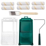 YiBaiBrush Farbroller Set 11 Stück, 10 cm (4 Zoll) Mikrofaser Farbroller Mit...