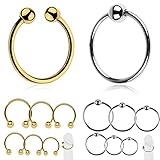 BDSMYOU Edelstahl Penisring Cockring 12 Stücke Set,6 Metall Eichelring Vorhaut...