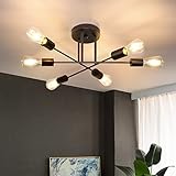 CBJKTX Deckenlampe Vintage Deckenleuchte Retro - 6 Flammig Wohnzimmerlampe...