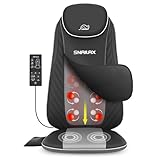 Snailax Shiatsu Massagesitzauflage mit Wärme- und Vibrationsfunktion,...