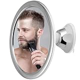 SQAQS Duschspiegel Antibeschlag Mit Saugnapf 360° Verstellbarer, Versilberter...