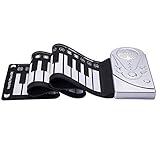 Yangers Elektrisches Roll-Up-Keyboard-Klavier mit Lautsprecher, tragbares...