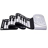 Yangers Elektrisches aufrollbares Keyboard-Klavier mit Lautsprecher, tragbar,...