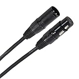 Plugger DMX / XLR-Kabel 3b-Buchse auf 3b-Stecker, 10 m Noir