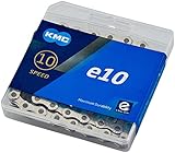 KMC Unisex – Erwachsene e10 Silver E-Bike 10-Fach Kette 1/2' x11/128, 122...