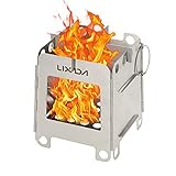Lixa-da Campingkocher Holzofen Mini Holzvergaser Faltbar Tragbar, Alkoholkocher...
